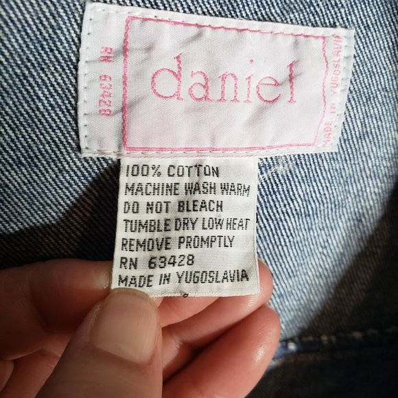 Vintage Daniel Brand Over Sized Blue Denim Jacket - Picture 4 of 11